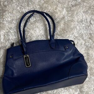 London Fog Deep Navy Structured Tote